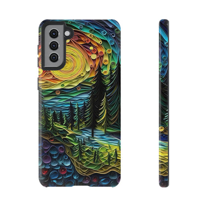 Radiant Forest Sunset Samsung Galaxy Case – Artistic Landscape Design