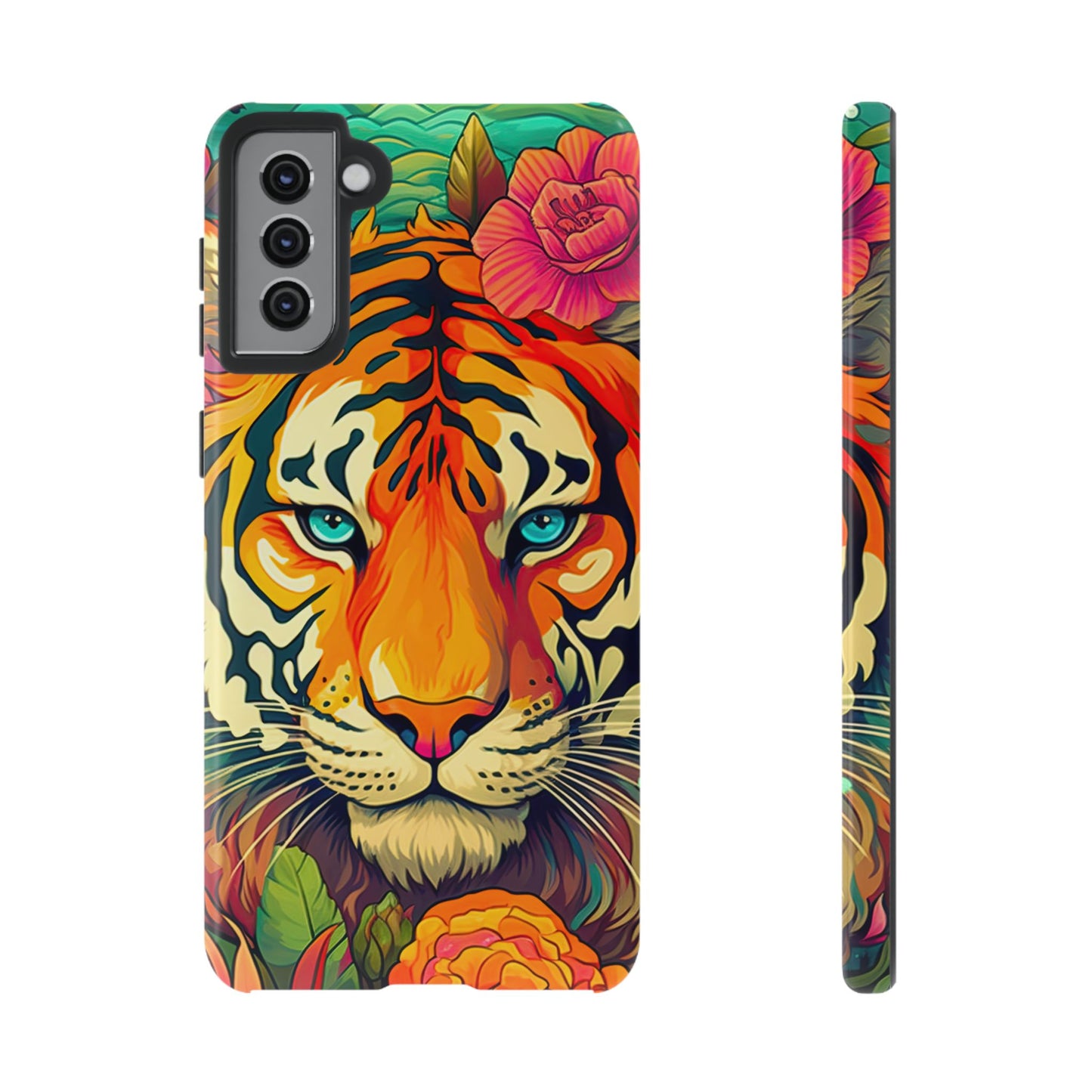 Fierce Rainbow Tiger Art - Samsung Galaxy Case