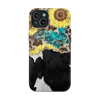 Rustic Sunflower Leopard Glam - MagSafe iPhone Series Case