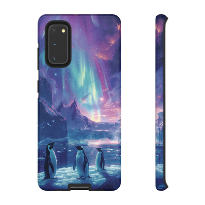 Penguin Parade Northern Lights iPhone Case