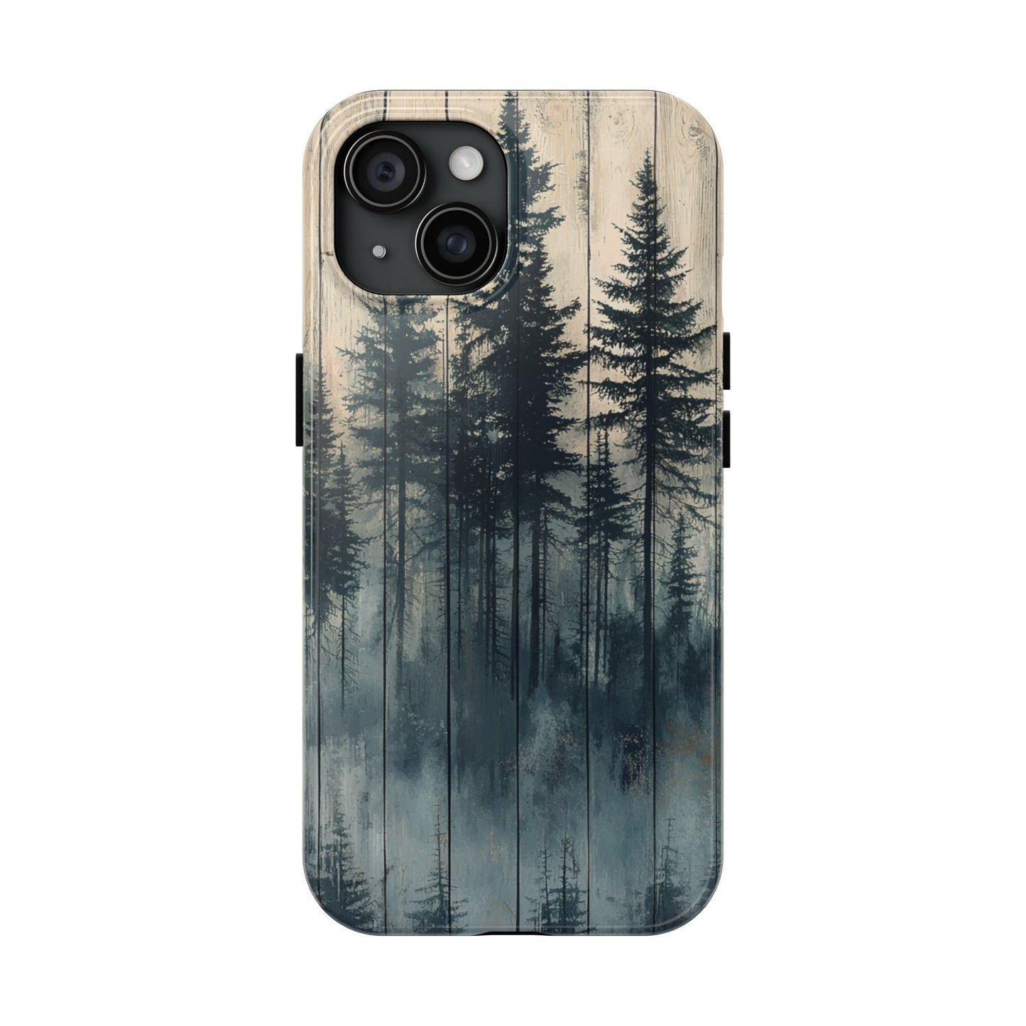 Misty Forest iPhone Case - Rustic Nature-Inspired Protective Cover