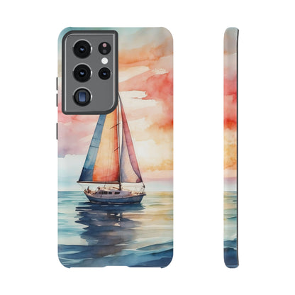 Sailboat Sunset Samsung Galaxy Case – Vibrant Watercolor Design