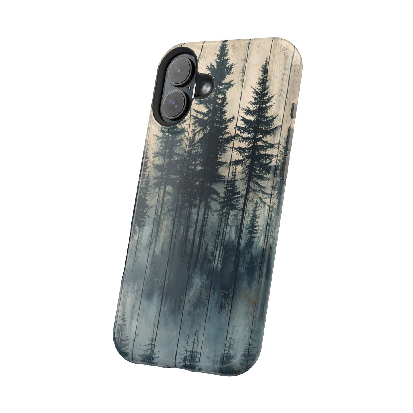 Misty Forest MagSafe iPhone Case - Rustic Nature-Inspired Protective Cover