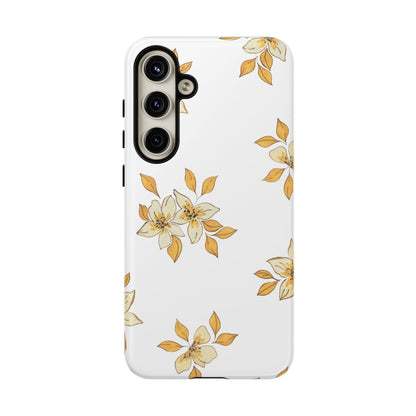 Delicate Yellow Blossom Samsung Galaxy Case – Minimalist Floral Design with Matte Finish