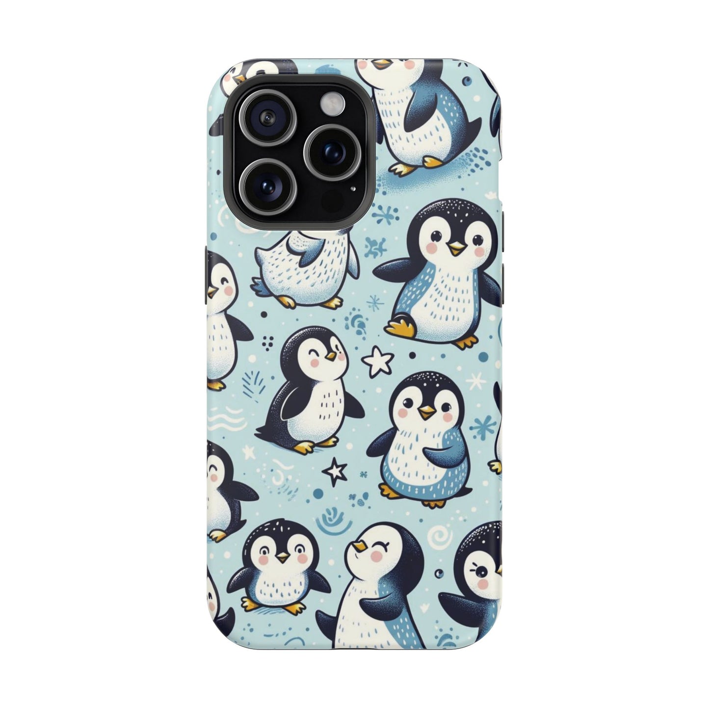 Cute Penguin Parade iPhone Case