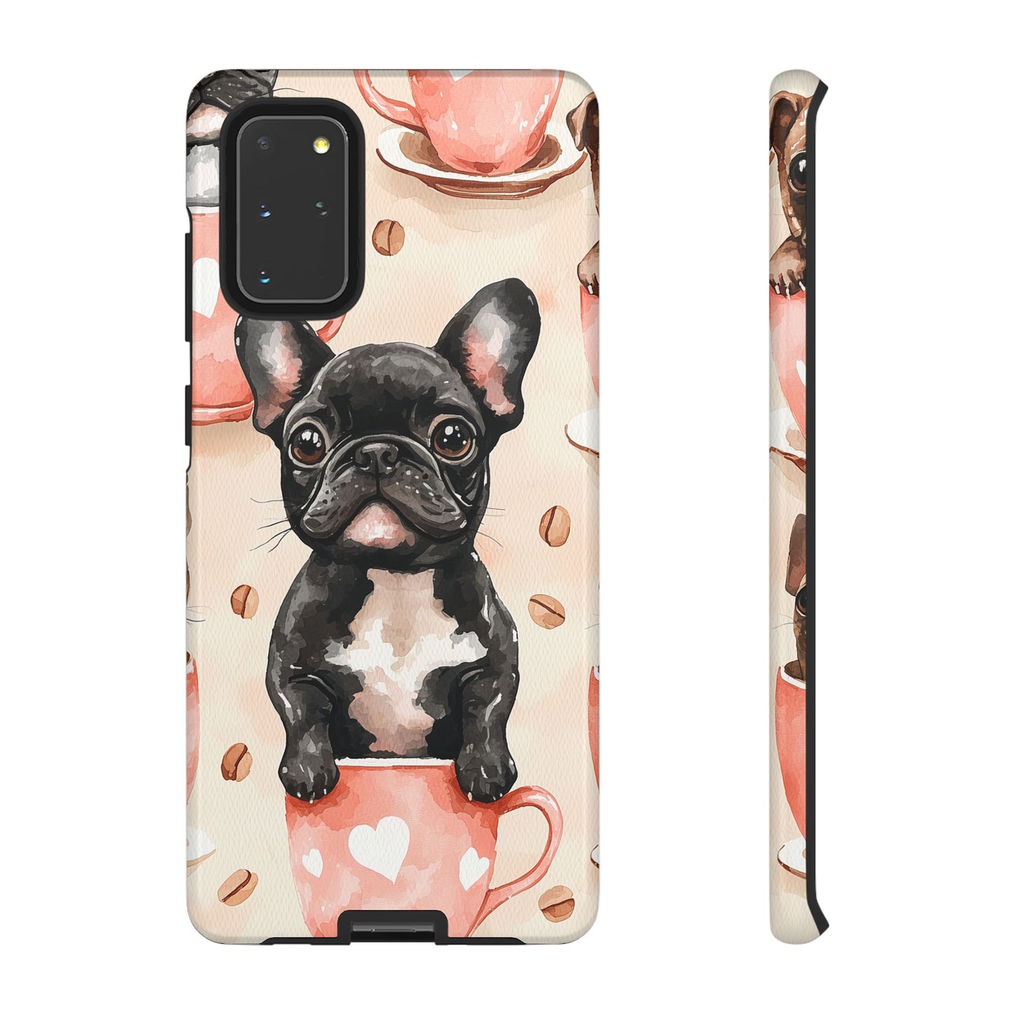 French Bulldog in Coffee Cup  Samsung Galaxy  Case – Cute Dog Art, Shockproof & Slim Design