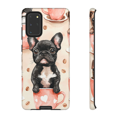 French Bulldog in Coffee Cup  Samsung Galaxy  Case – Cute Dog Art, Shockproof & Slim Design