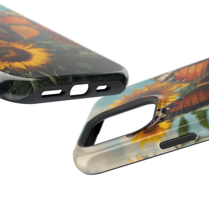 Vibrant Butterfly & Sunflower – MagSafe iPhone Case