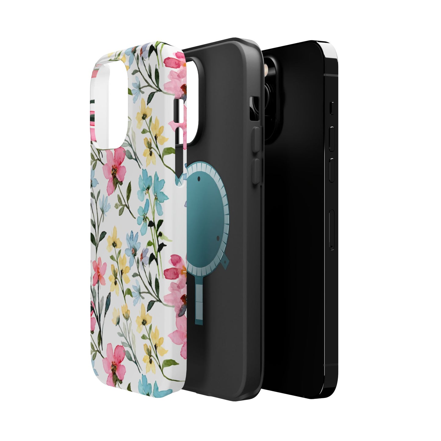 Watercolor Floral Bliss – MagSafe Case with Pastel Flower Design