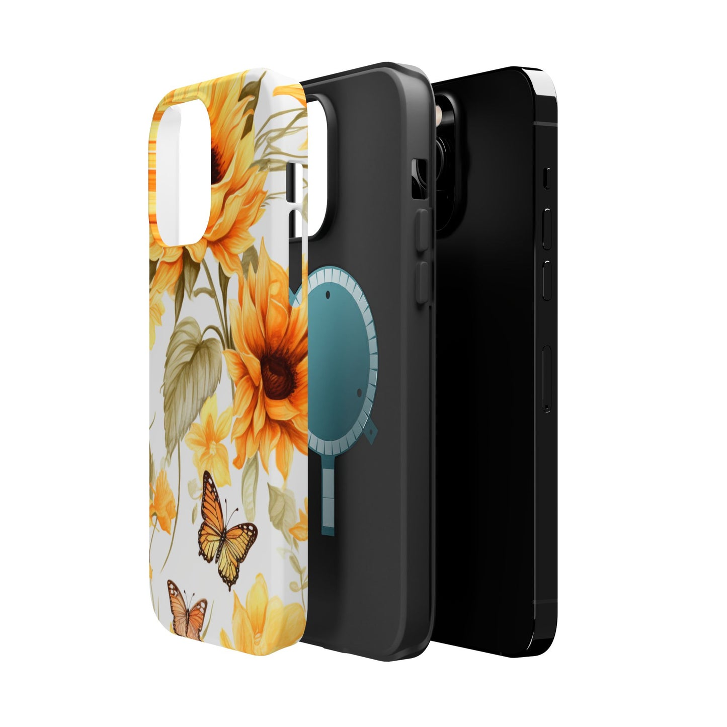 Sunflower & Butterfly Bliss - MagSafe iPhone Series Case