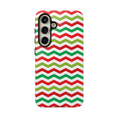 Vibrant Fiesta Chevron – Yellow Green, Green & Red Geometric Case