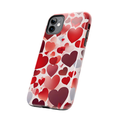 iPhone Case: Romantic Red Heart Gradient Case