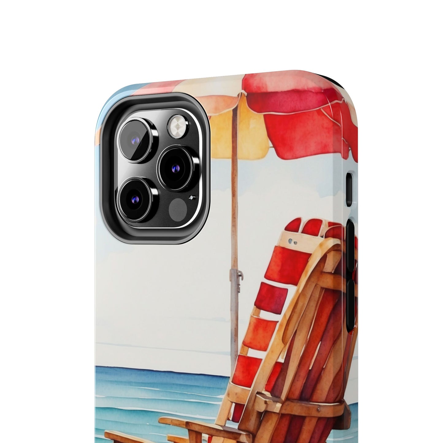 Beach Bliss iPhone Series Case – Relaxing Seaside Chair and Umbrella Design