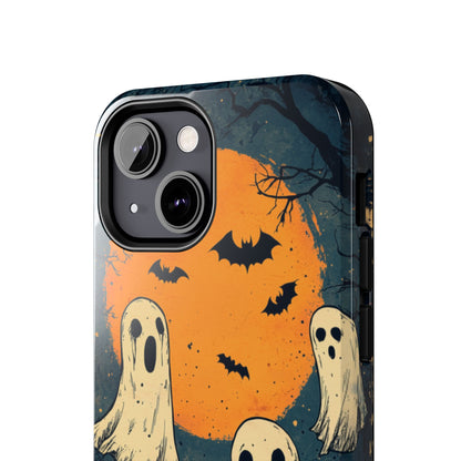 Haunted Ghosts & Full Moon iPhone Case – Spooky Halloween Design