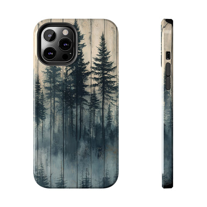 Misty Forest iPhone Case - Rustic Nature-Inspired Protective Cover