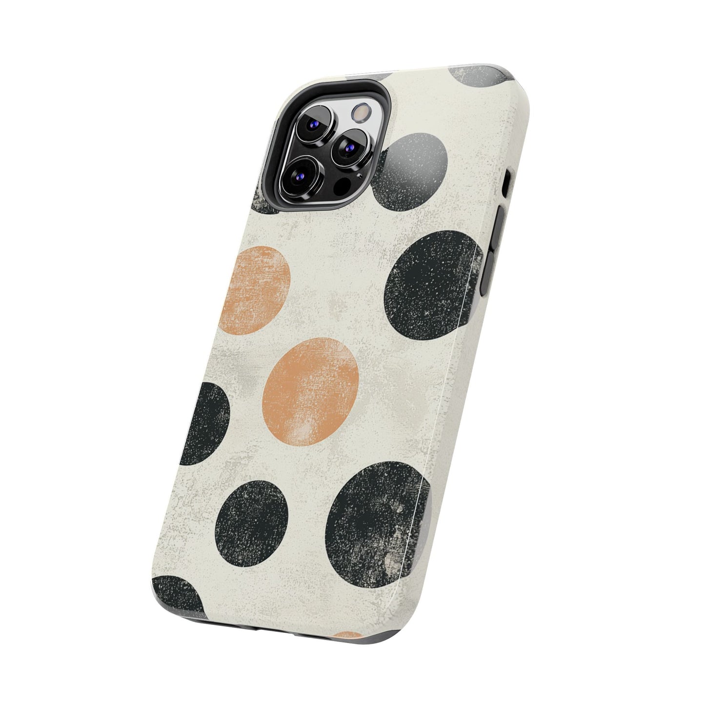 Vintage Polka Dot iPhone Case - Retro Abstract Protective Cover