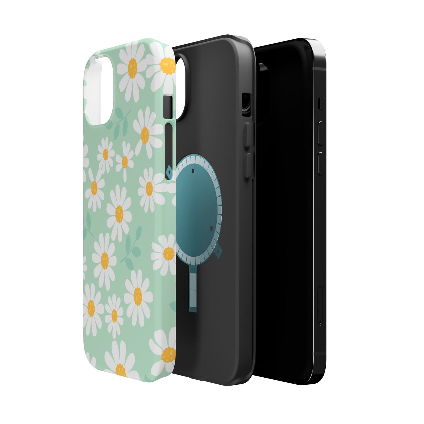 Charming Daisy Floral Tough MagSafe iPhone Case – Spring Pastel Design, Shockproof & Slim