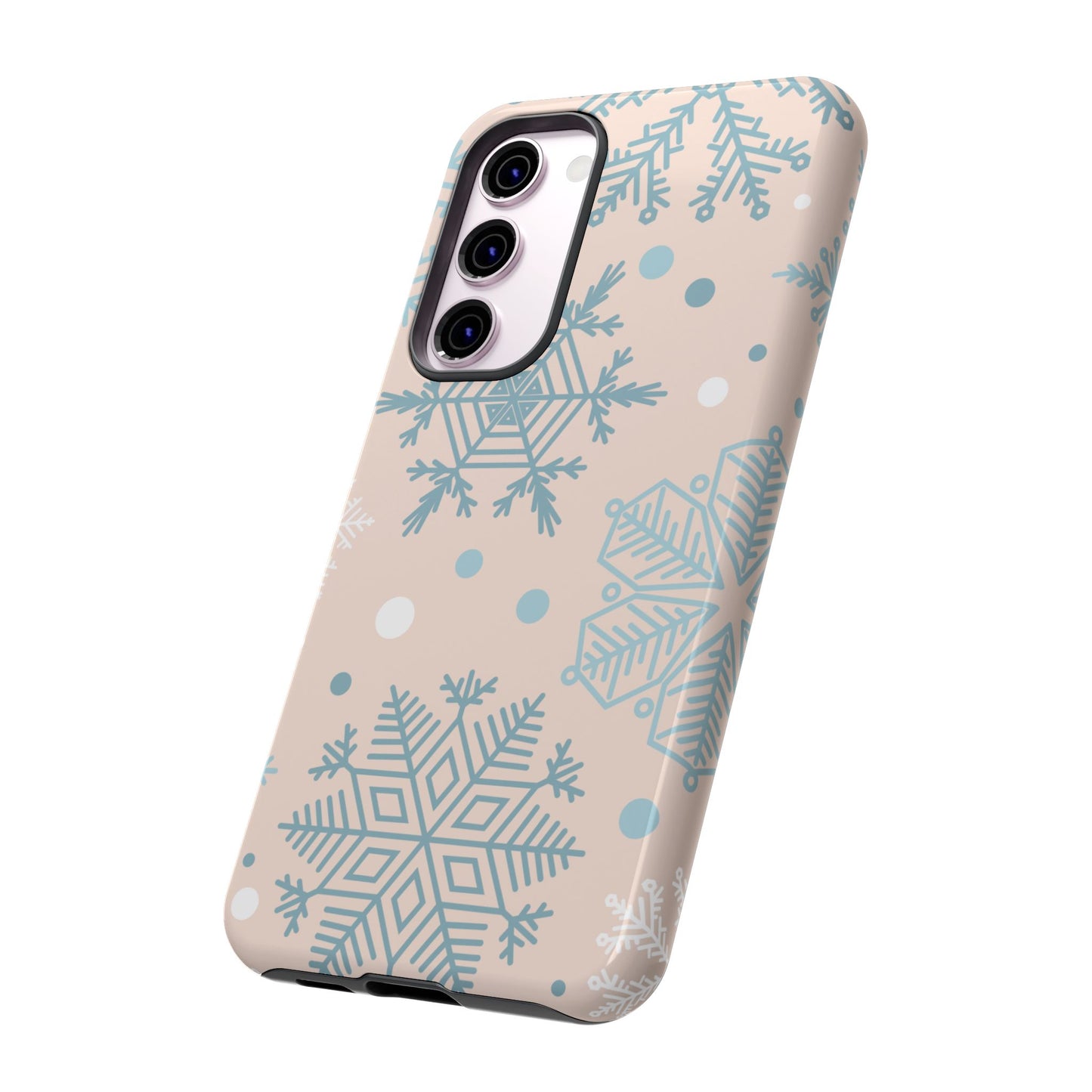 Winter Snowflakes Samsung Galaxy Case – Shockproof, Smooth Matte Finish, Dual-Layer Protection