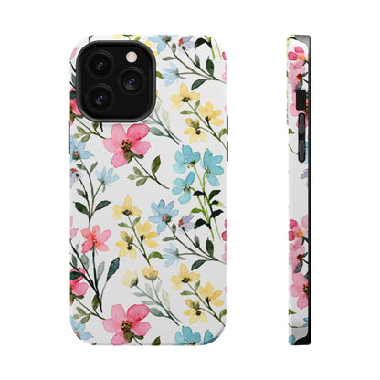 Watercolor Floral Bliss – MagSafe Case with Pastel Flower Design