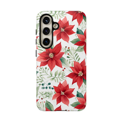 Festive Poinsettia Holiday Pattern – Samsung Galaxy Series Case