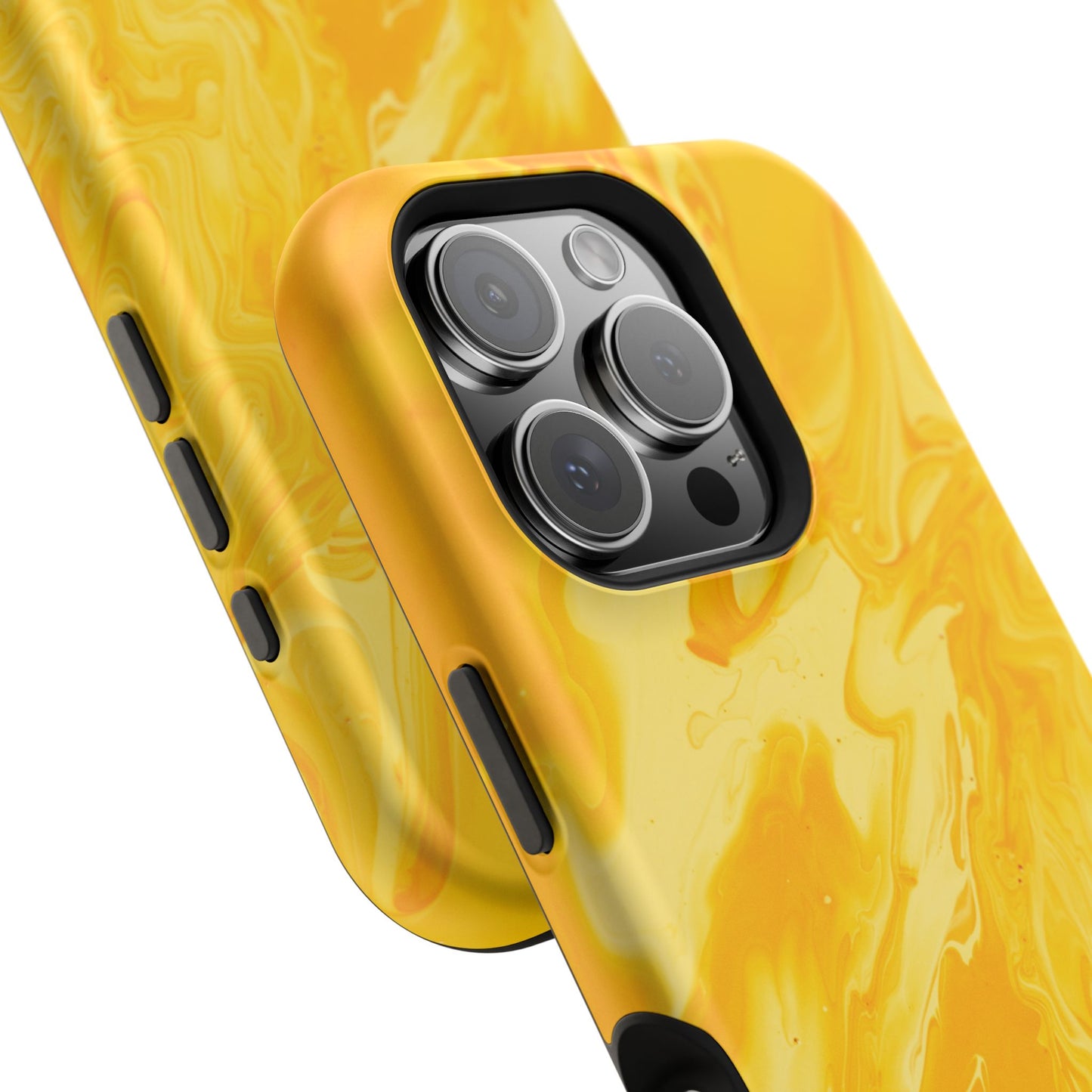 Luxe Yellow Marble MagSafe iPhone Case – Bold Golden Elegance with Magnetic Precision