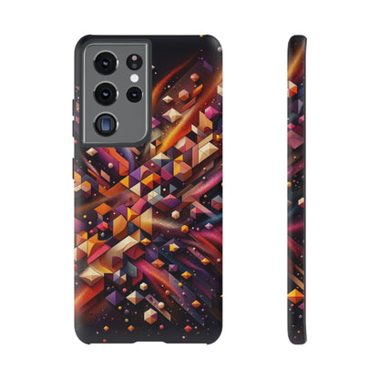 Vibrant Geometric Case | Futuristic Cosmic Art