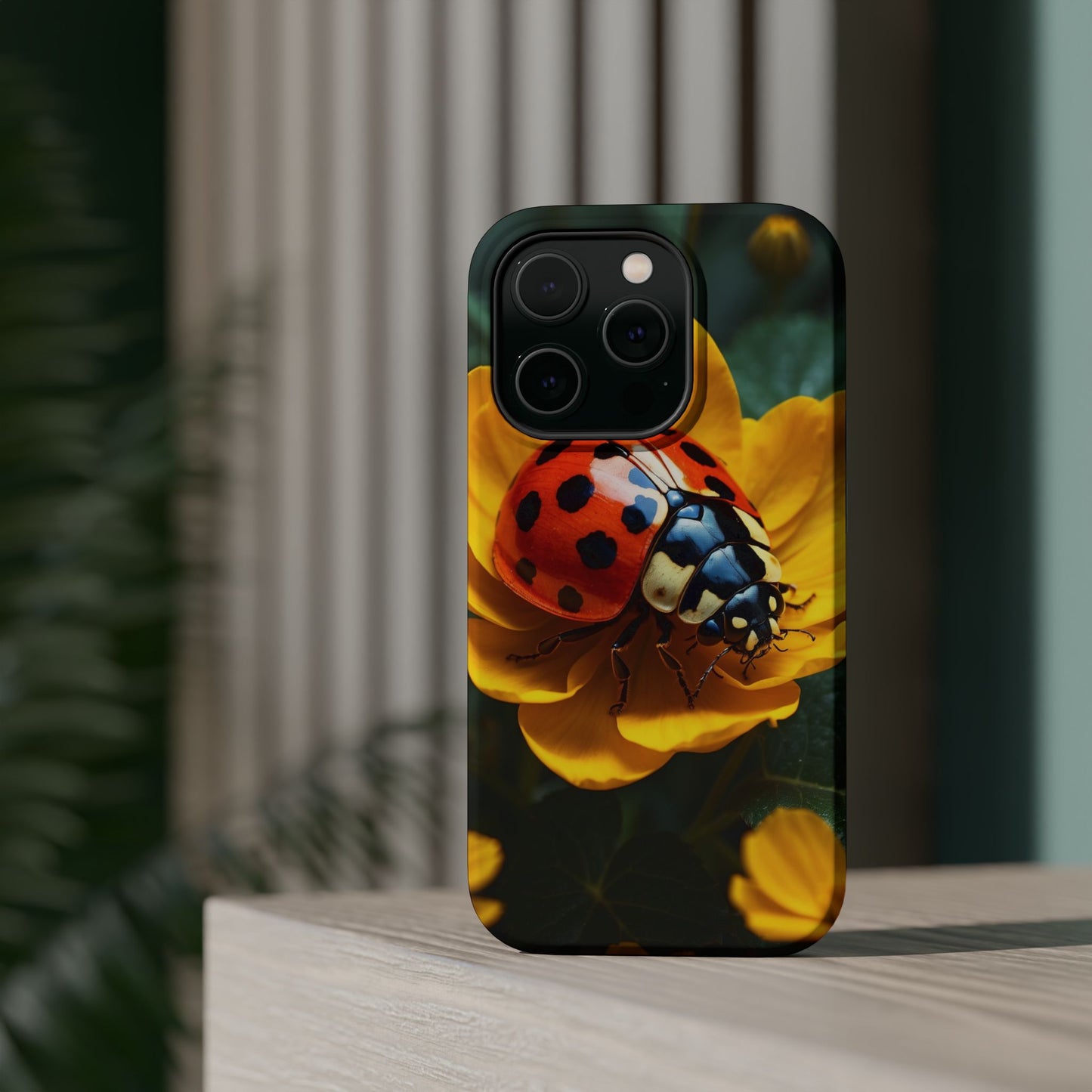 Yellow Blossoms with Bug Accent - MagSafe iPhone Case