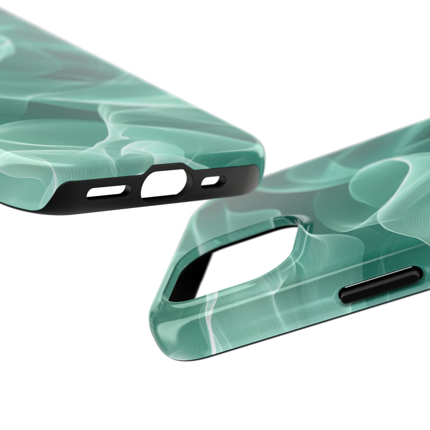 Emerald Flow iPhone Case – Translucent Green Fabric - Inspired Design - BOGO Cases