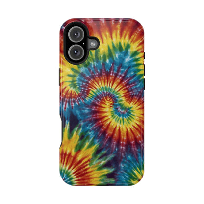 Retro Rainbow Tie-Dye MagSafe Case – Swirl Design