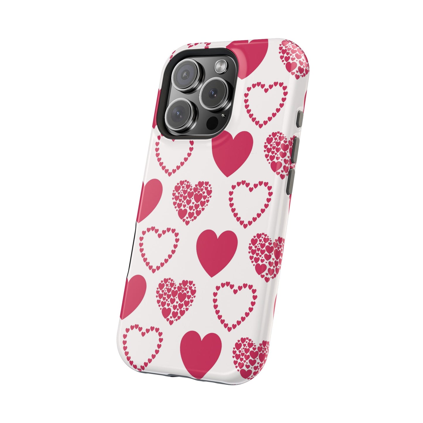 Clustered Pink Hearts MagSafe iPhone Case