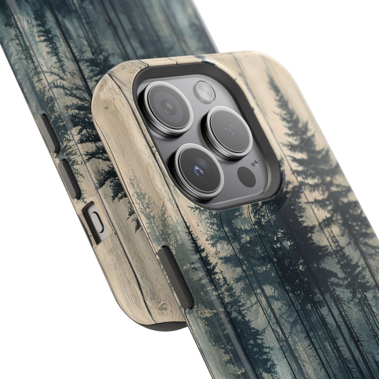 Misty Forest MagSafe iPhone Case - Rustic Nature-Inspired Protective Cover