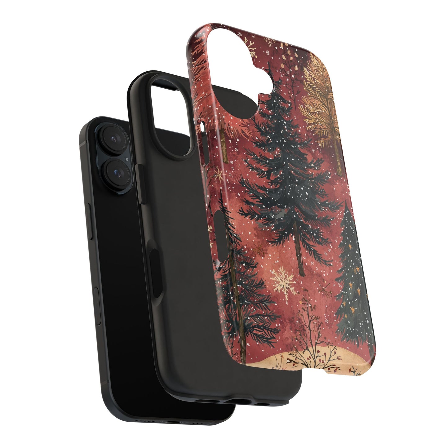 Rustic Red Winter Forest - iPhone Series Case