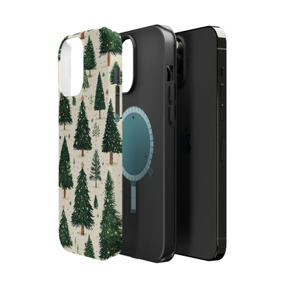 Festive Christmas Tree Forest Pattern – MagSafe iPhone Series Case