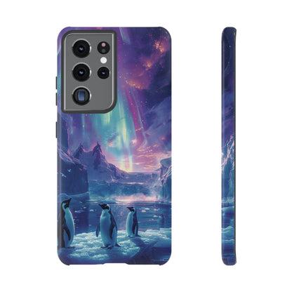 Penguin Parade Northern Lights iPhone Case