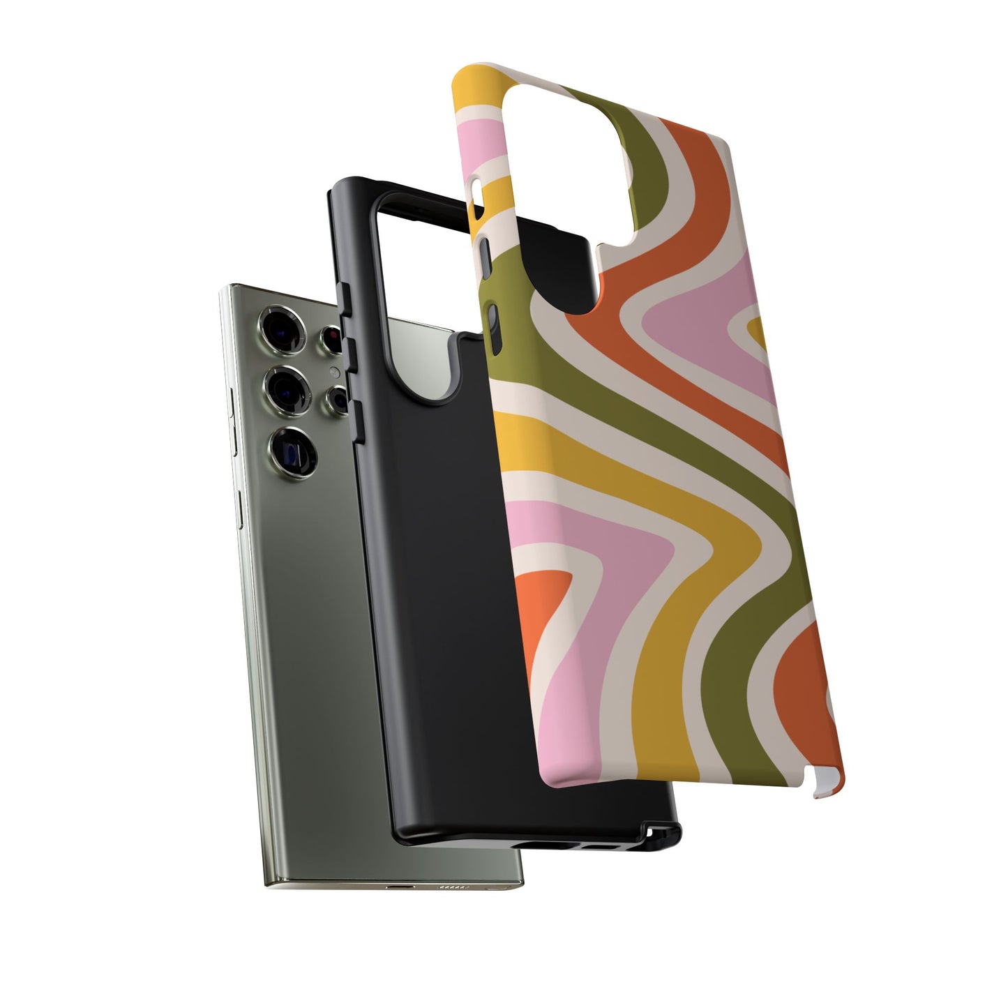 Retro Groove Samsung Galaxy Case – 70s-Inspired Design with Dual-Layer Protection