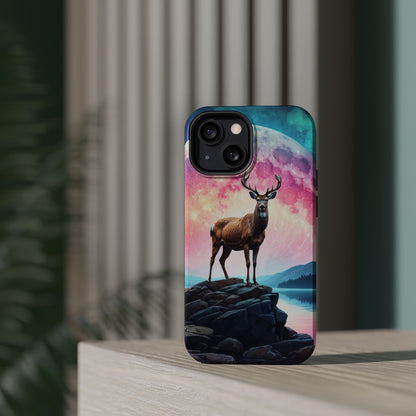 Vibrant Stag in Bloom – MagSafe iPhone Case