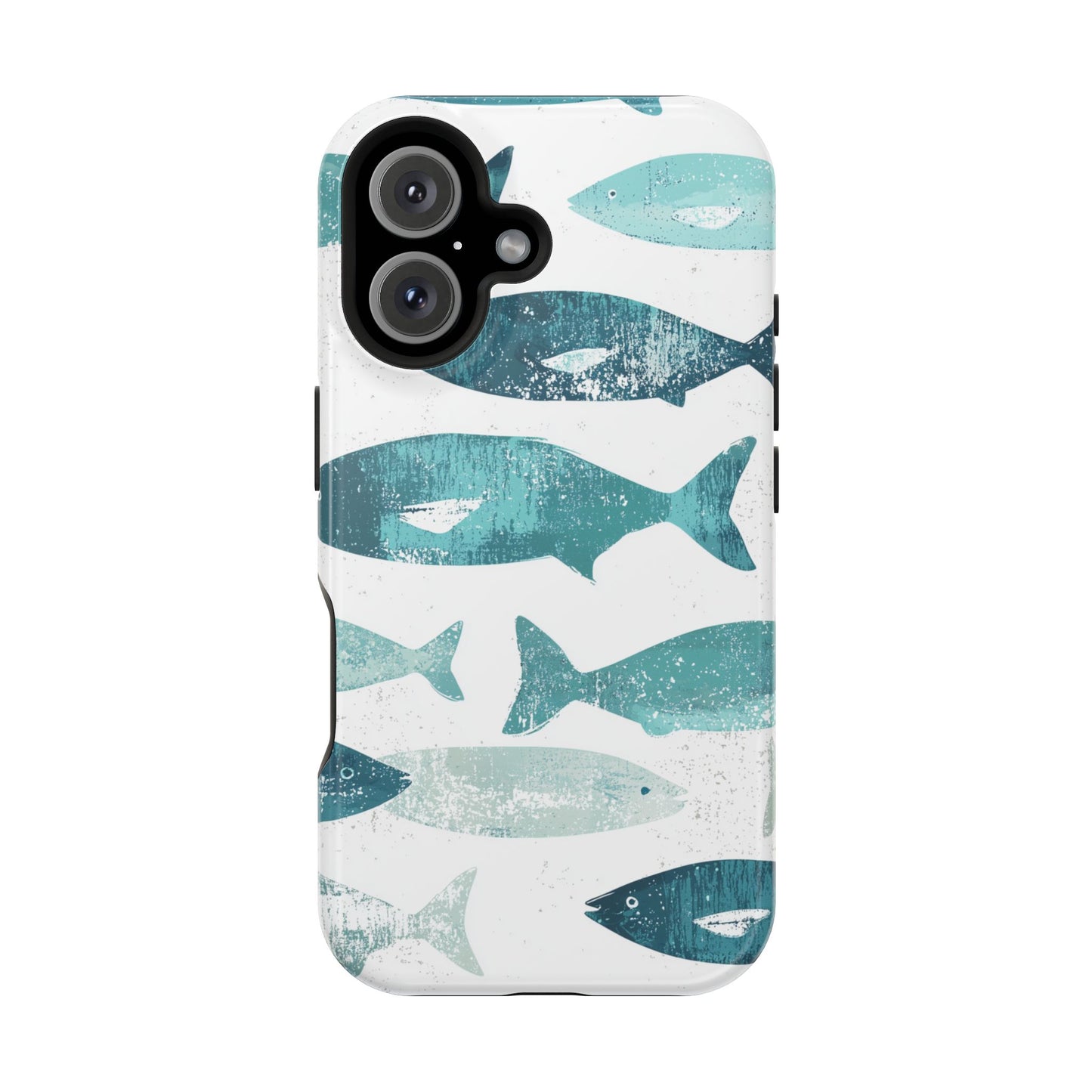 Vintage Blue Fish Print - MagSafe iPhone Series Case