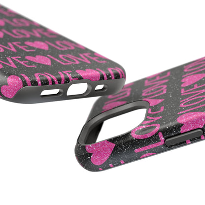 Pink Glitter Love MagSafe Case