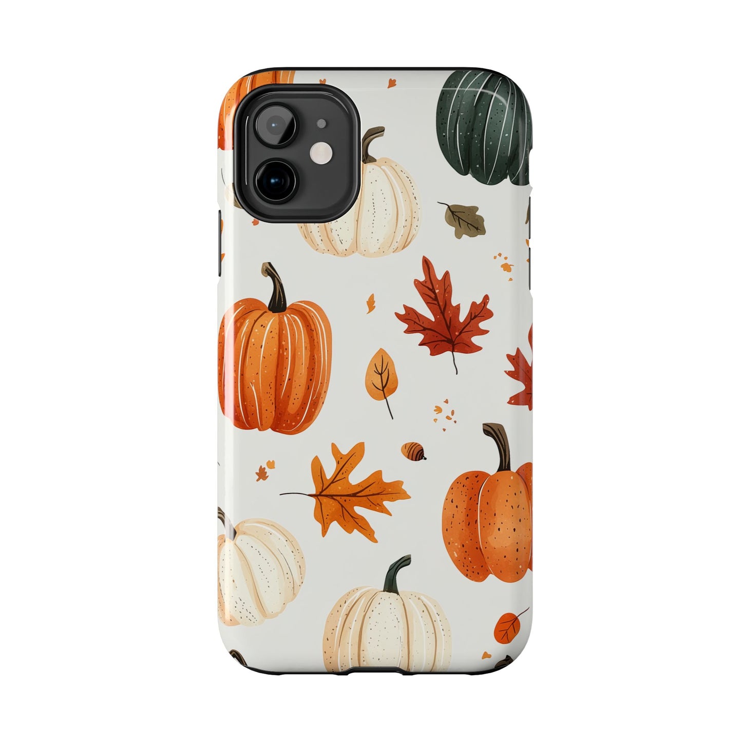 Autumn Pumpkin iPhone Case – Fall Leaves and Harvest Design