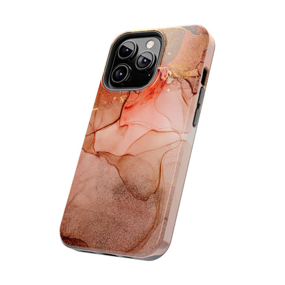 Ruby Red Marble Samsung Galaxy Case - Elegant Red Marble with Gold Accents