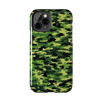 Green Woodland Camouflage – iPhone Case, Sleek and Durable Design