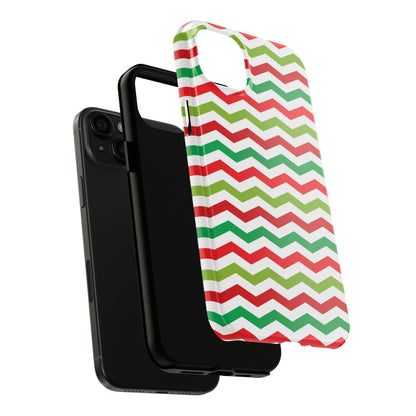 Vibrant Fiesta Chevron – Yellow Green, Green & Red Geometric Case