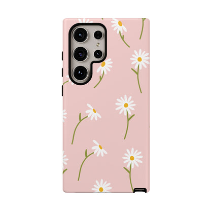 Daisy Delight Tough Samsung Galaxy Case – Cute Floral Design with Dual-Layer Protection