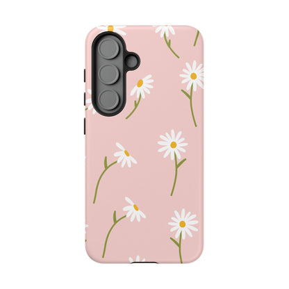 Daisy Delight Tough Samsung Galaxy Case – Cute Floral Design with Dual-Layer Protection
