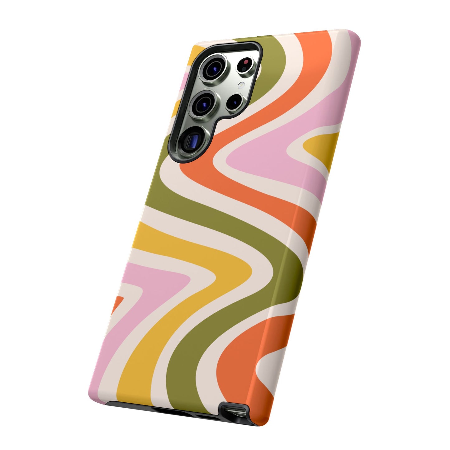 Retro Groove Samsung Galaxy Case – 70s-Inspired Design with Dual-Layer Protection