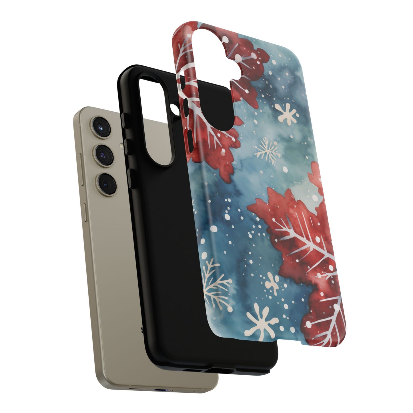 Crimson Snowflake Charm – Samsung Galaxy Case