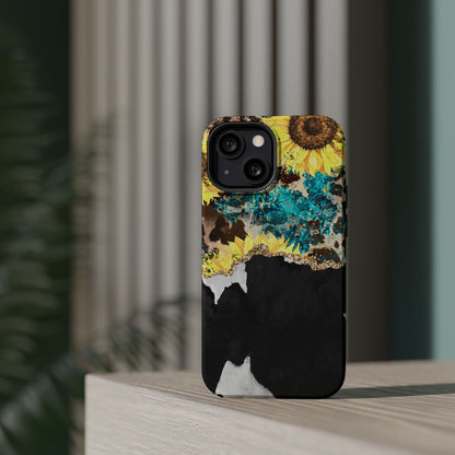 Rustic Sunflower Leopard Glam - MagSafe iPhone Series Case