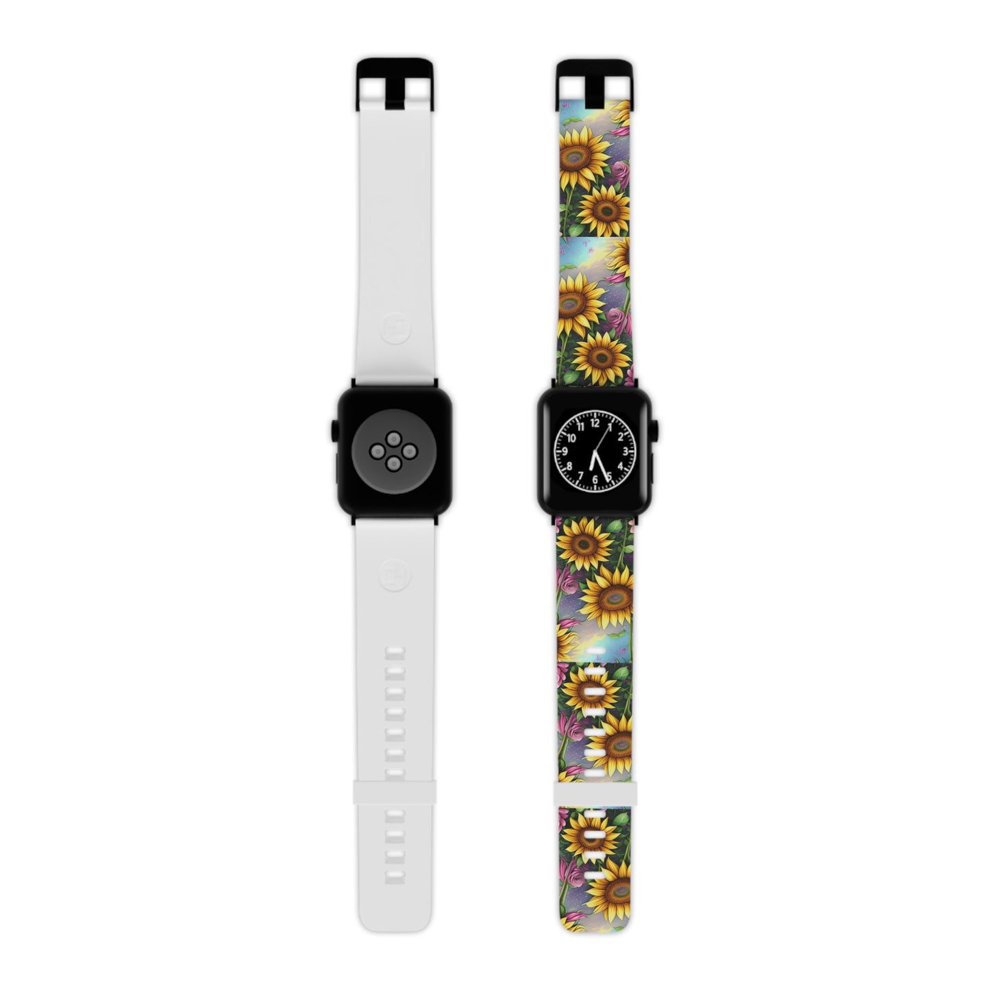  Whimsical Sunflower & Rose Garden Apple Watch Band