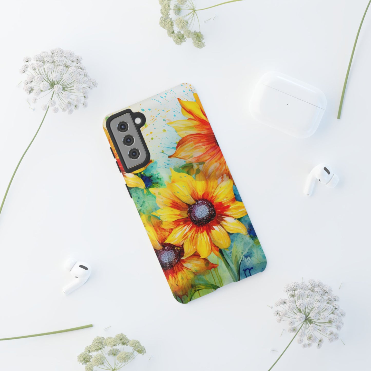 Watercolor Sunflower Splash - Samsung Galaxy Series Case