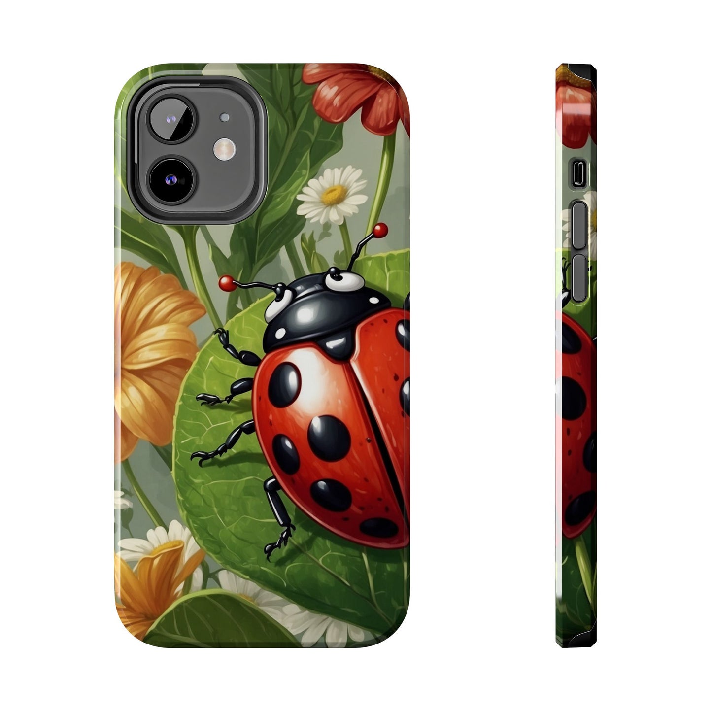 Ladybug Garden iPhone Case – Blooming Floral Art